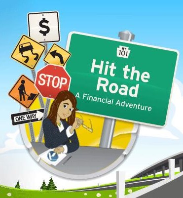 Hit the Road financial game logo